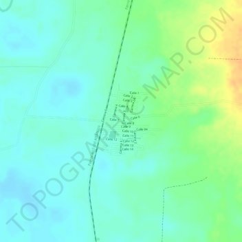 Carte topographique Varela, altitude, relief
