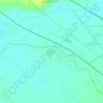 Carte topographique Karadiğin, altitude, relief