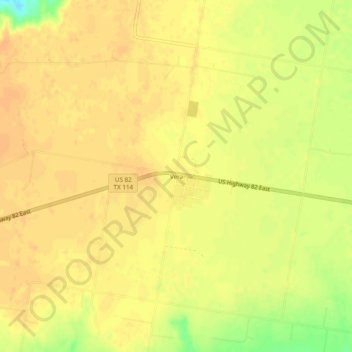 Carte topographique Vera, altitude, relief