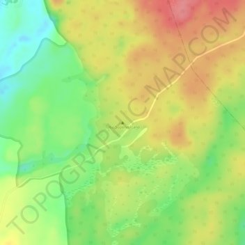 Carte topographique Toba Supervolcano, altitude, relief