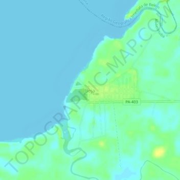 Carte topographique Beja, altitude, relief