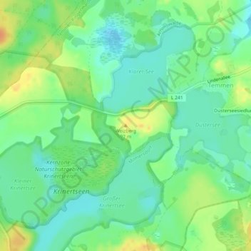 Carte topographique Weizberg, altitude, relief