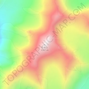 Carte topographique 祁连山, altitude, relief