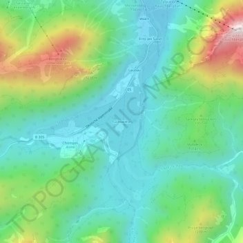 Carte topographique Fuchswiese, altitude, relief