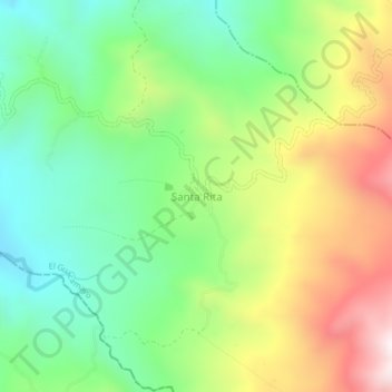 Carte topographique Santa Rita, altitude, relief