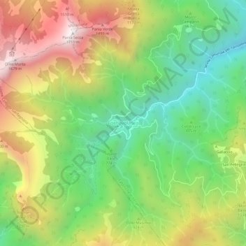Carte topographique Fornovolasco, altitude, relief