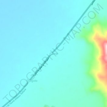 Carte topographique Gamé, altitude, relief