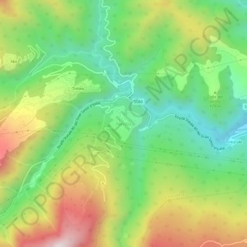 Carte topographique Nerito, altitude, relief