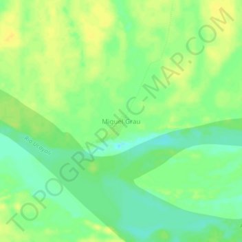 Carte topographique Miguel Grau, altitude, relief