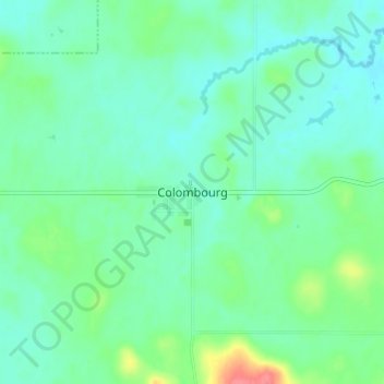 Carte topographique Colombourg, altitude, relief