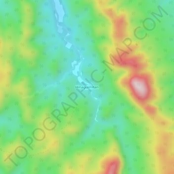 Carte topographique Hinaguimitan, altitude, relief