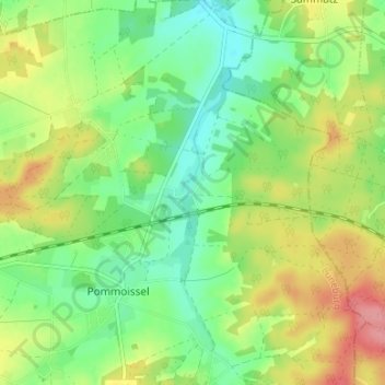 Carte topographique Tangsehl, altitude, relief