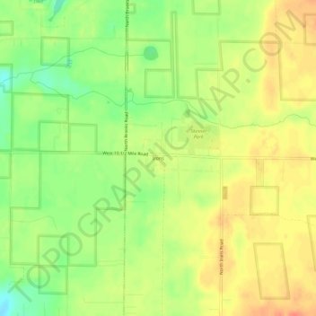 Carte topographique Irons, altitude, relief
