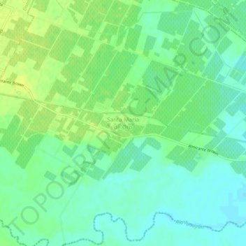 Carte topographique Santa María de Oro, altitude, relief
