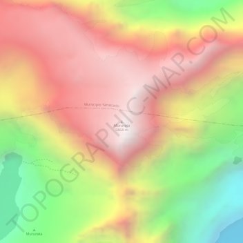 Carte topographique Mururata, altitude, relief