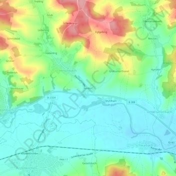 Carte topographique Nindorf, altitude, relief