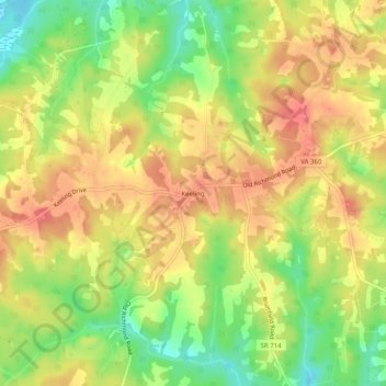 Carte topographique Keeling, altitude, relief