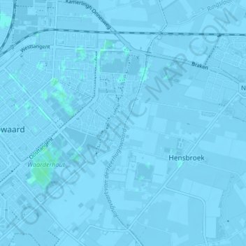 Carte topographique Draai, altitude, relief