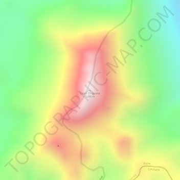 Carte topographique Cerro Chiguana, altitude, relief