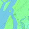 Carte topographique Kakdwip, altitude, relief