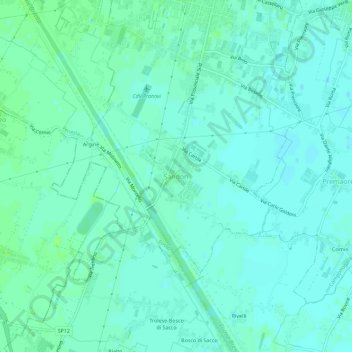 Carte topographique Sandon, altitude, relief