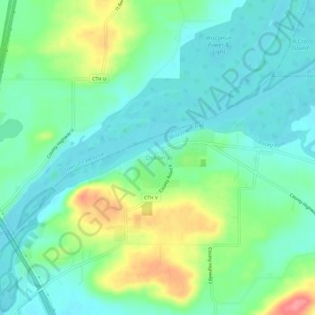 Carte topographique Dekorra, altitude, relief