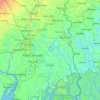 Carte topographique Twenty-four Parganas, altitude, relief
