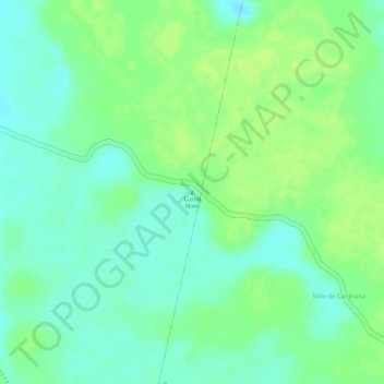 Carte topographique Curral Novo, altitude, relief