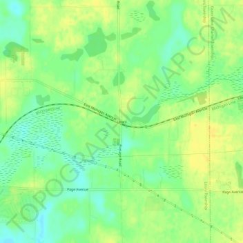 Carte topographique Leoni, altitude, relief