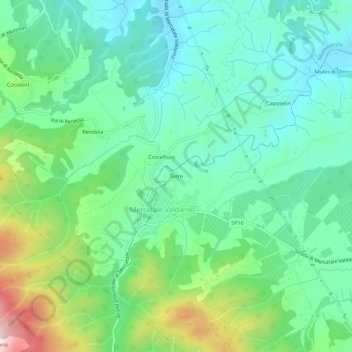 Carte topographique Torre, altitude, relief
