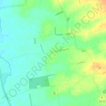 Carte topographique North Gulham, altitude, relief