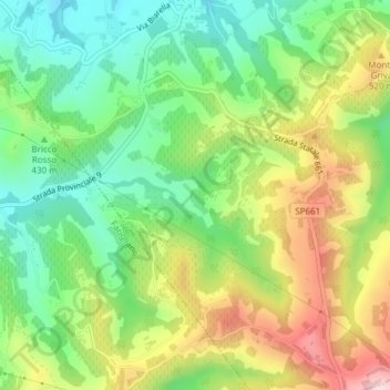 Carte topographique Gombe, altitude, relief