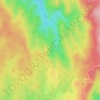 Carte topographique West Plain, altitude, relief