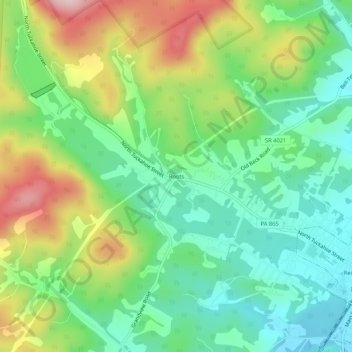 Carte topographique Roots, altitude, relief