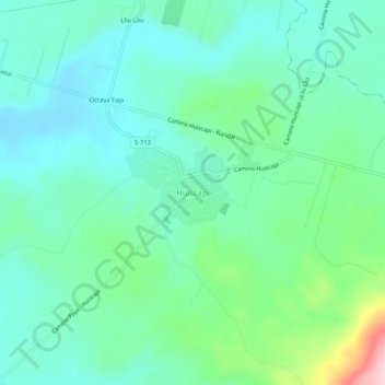 Carte topographique Huiscapi, altitude, relief