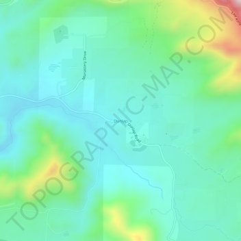 Carte topographique Dunlap, altitude, relief