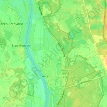 Carte topographique Veld, altitude, relief