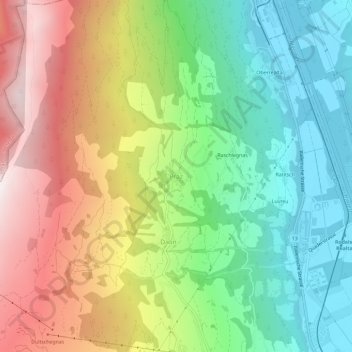 Carte topographique Präz, altitude, relief