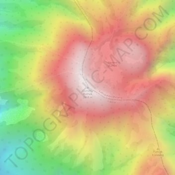 Carte topographique Gunung Buthak, altitude, relief