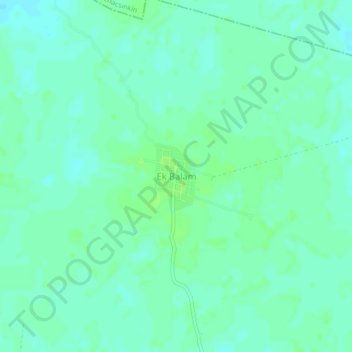 Carte topographique Ek Balam, altitude, relief