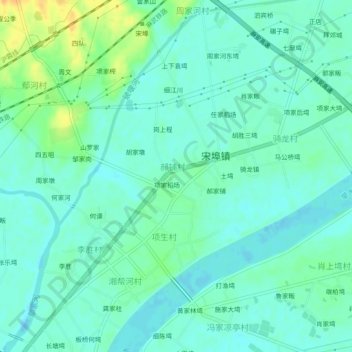 Carte topographique 刘打兔, altitude, relief