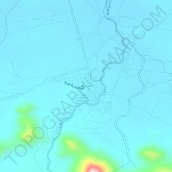 Carte topographique Brotas, altitude, relief