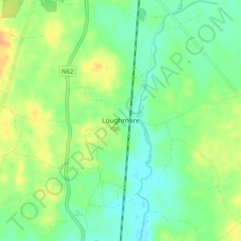 Carte topographique Loughmore, altitude, relief