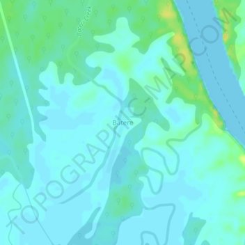 Carte topographique Batere, altitude, relief