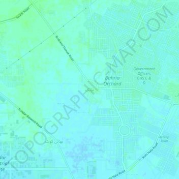 Carte topographique Manak, altitude, relief