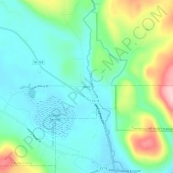 Carte topographique Alpine, altitude, relief