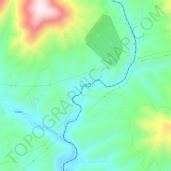 Carte topographique Stonega, altitude, relief