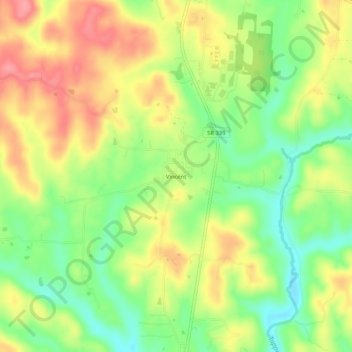 Carte topographique Vincent, altitude, relief