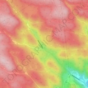 Carte topographique Pallane, altitude, relief
