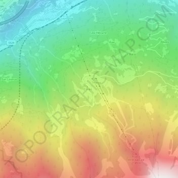 Carte topographique Frais, altitude, relief